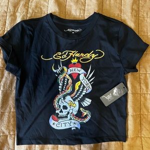 Ed hardy woman’s baby tee